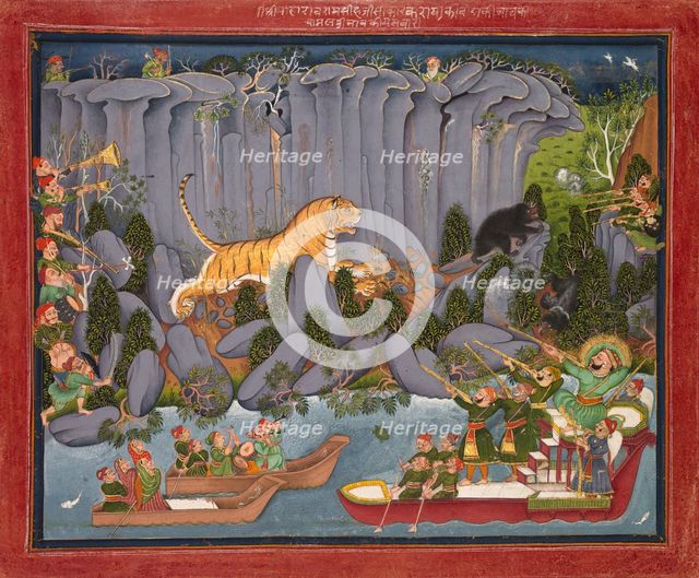 Tiger Hunt of Ram Singh II, c. 1830-1840. Creator: Unknown.