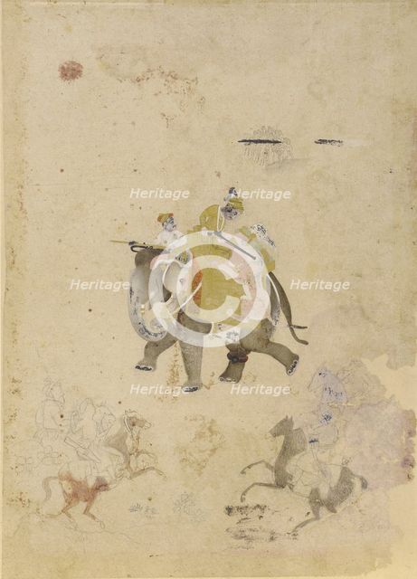Tiger hunting, 18th century. Creator: Unknown.