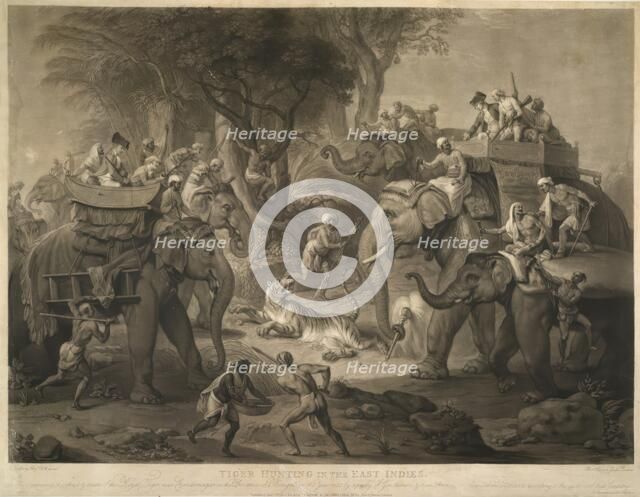 Tiger Hunting in the East Indies, 1802.  Creator: Richard Earlom.