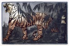 Tiger; scene from "The Jungle Book", 1919. Creator: Paul Jouve