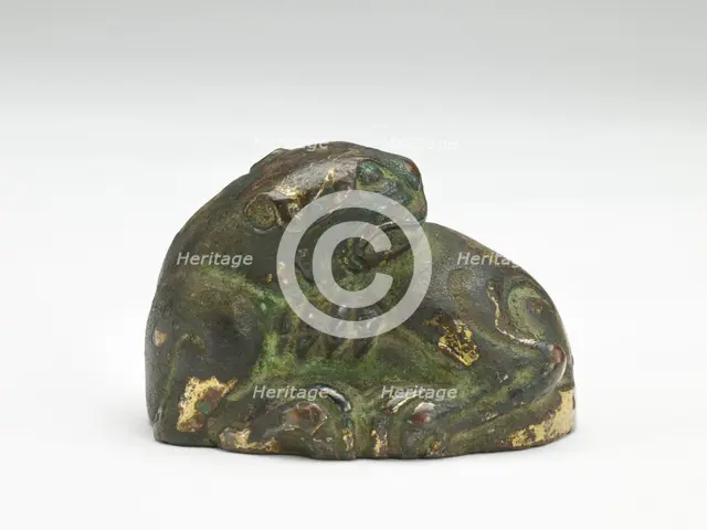 Tiger-shaped ornament or weight, Period of Division, 220-589. Creator: Unknown.