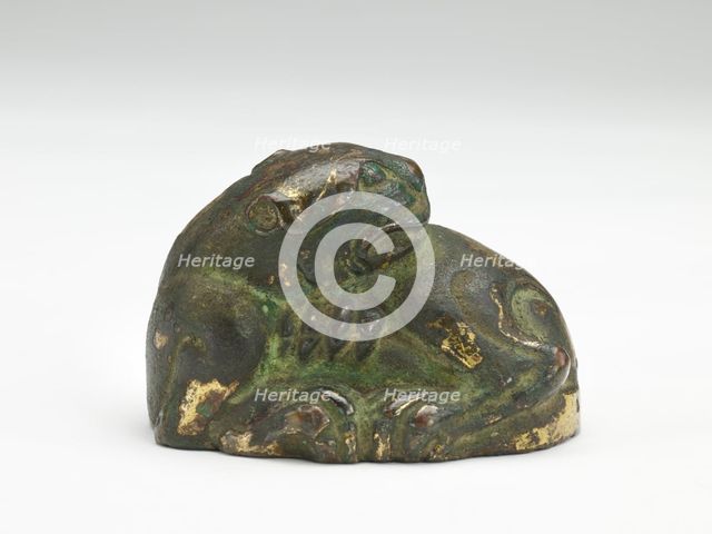 Tiger-shaped ornament or weight, Period of Division, 220-589. Creator: Unknown.