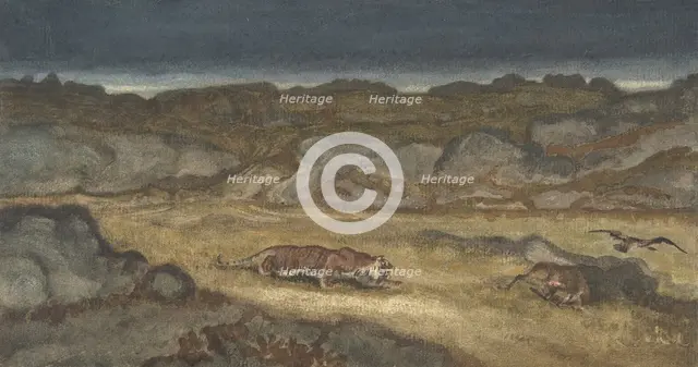 Tiger Stalking Prey, . Creator: Antoine-Louis Barye.