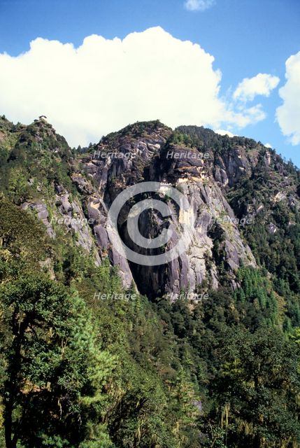Tiger's Nest Buddhist monastery, Bhutan. Creator: Vivienne Sharp.