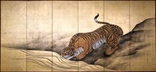 Tigers in a Landscape, 1884. Creator: Kunii Obun