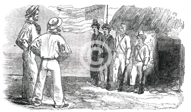 Tigre Island - the United States Garrison, 1850. Creator: Unknown.