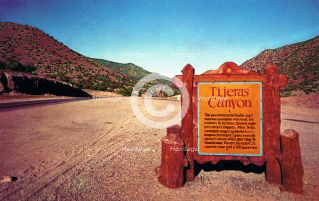 Tijeras Canyon, New Mexico, USA, 1943. Artist: Unknown