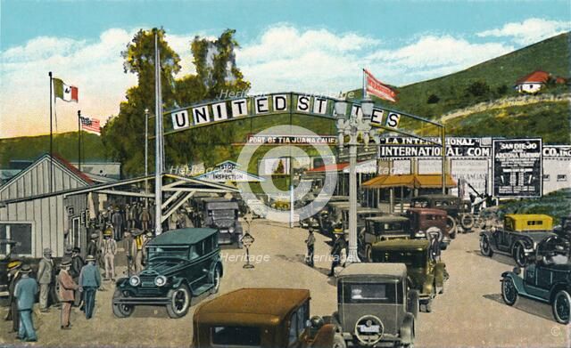 'Tijuana, Mexico - International Boundary Line', c1939. Artist: Unknown.