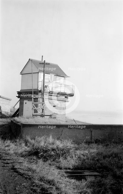 Tilbury Collier Signal Station on the River Thames, Essex, c1945-c1965. Artist: SW Rawlings