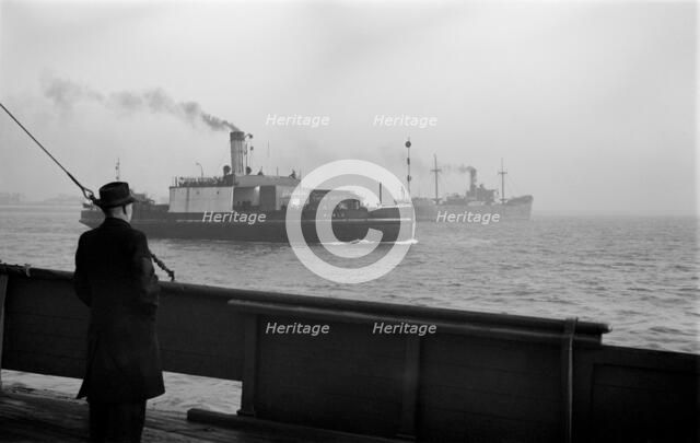 Tilbury Ferry, River Thames, Essex, c1945-c1965. Artist: SW Rawlings.
