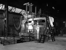 Tilghman electric arc furnace, Keyser Ellison steelworks, Sheffield, South Yorkshire, 1964. Creator: Michael Walters
