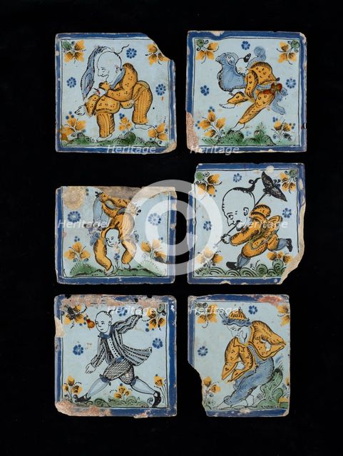 Tile with Chinese figure, 1775 - 1825 ; 1770-83. Creator: Unknown.