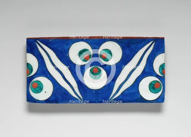 Tile with Cintamani Design, Turkey, ca. 1560-70. Creator: Unknown.