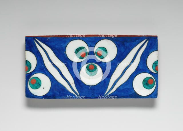 Tile with Cintamani Design, Turkey, ca. 1560-70. Creator: Unknown.