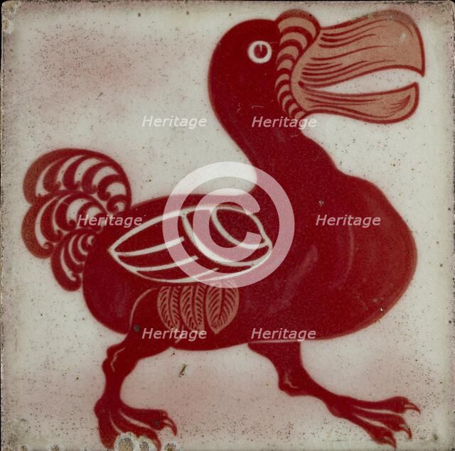 Tile with dodo, 1882-1888. Artist: William Frend De Morgan.