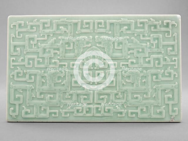 Tile with dragon design, about 1730. Creator: Unknown.