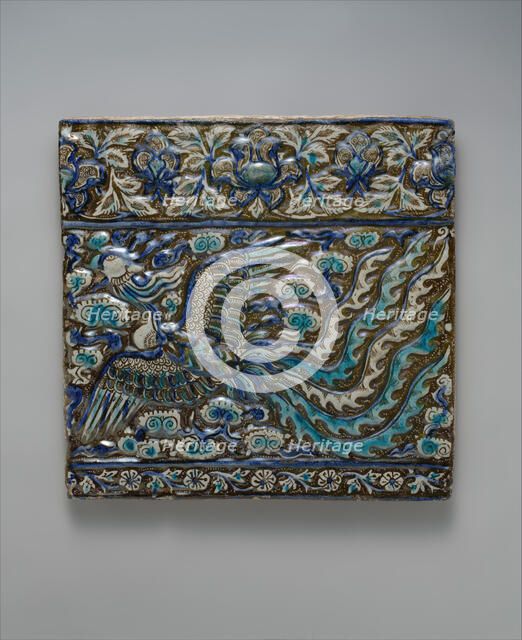 Tile with Image of Phoenix, Iran, late 13th century. Creator: Unknown.