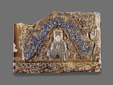 Tile Fragment with Figure in a Niche, Ilkanid dynasty (1256-1353), c.1270. Creator: Unknown
