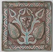 Tile, Italian, 14th-15th century. Creator: Unknown