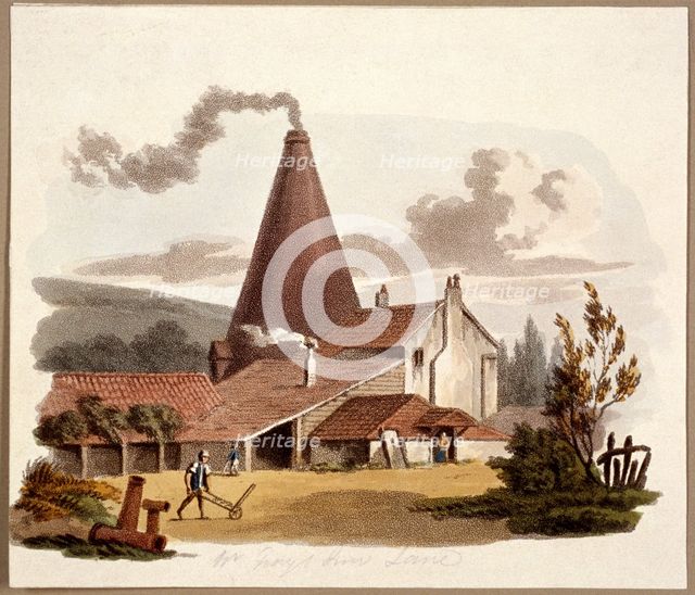 Tile Kiln, Gray's Inn Road, Holborn, London, 1812.  Artist: William Pickett