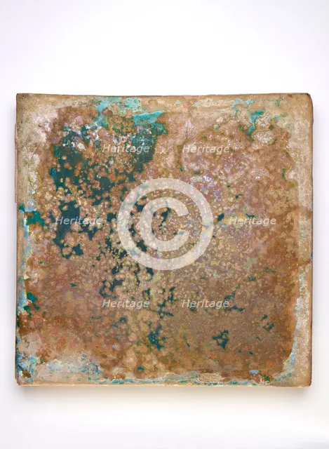 Tile, large, square, 11th-12th century. Creator: Unknown.