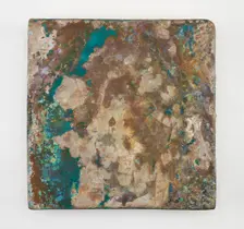 Tile, large, square, Abbasid period, late12th-early 13th century. Creator: Unknown