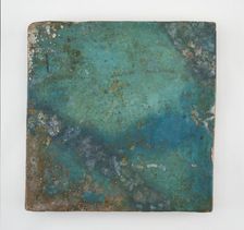 Tile, large, square, late 12th-early 13th century. Creator: Unknown