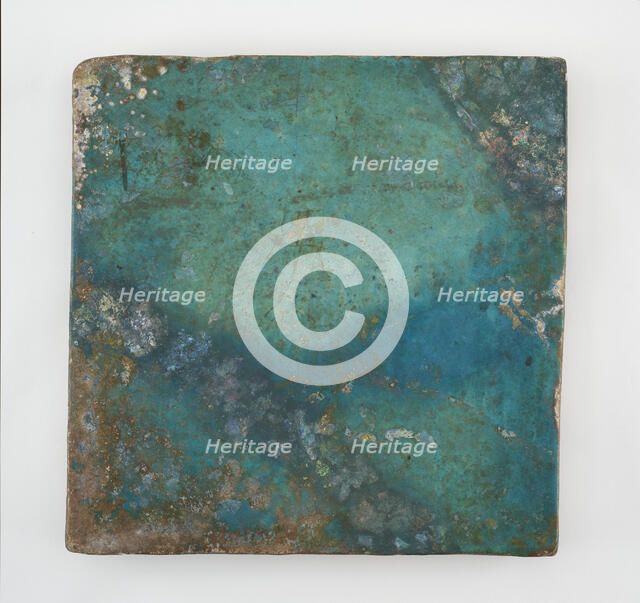 Tile, large, square, late 12th-early 13th century. Creator: Unknown.