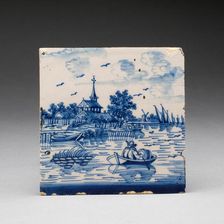 Tile, Netherlands, 17th/18th century. Creator: Unknown