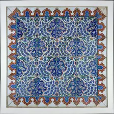 Tile Panel, Turkey, second half 16th century. Creator: Unknown