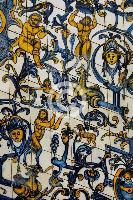 Tile panel, former San Bento da Saúde monastery in Lisbon, c1640 (2018). Creator: Unknown.