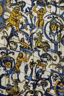 Tile panel, former San Bento da Saúde monastery in Lisbon, c1640 (2018). Creator: Unknown