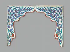 Tile Spandrels, Turkey, 17th century. Creator: Unknown
