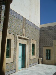 Tiled courtyard, Dar Essid Museum, Sousse, Tunisia, 2009. Creator: Amanda Waite