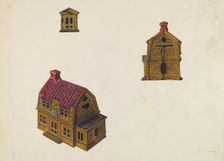 Tiled Roof House Bank, c. 1939. Creator: William O. Fletcher