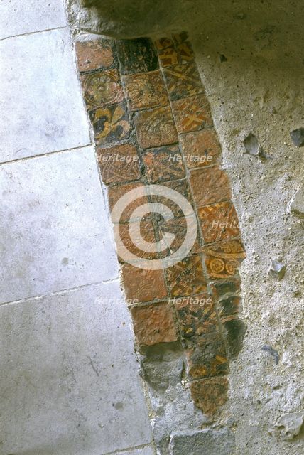 Tiles at St Augustine's Abbey, Canterbury, Kent, 1996. Artist: J Bailey