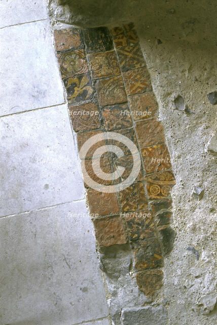 Tiles at St Augustine's Abbey, Canterbury, Kent, 1996. Artist: J Bailey