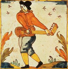 Tiles of the Palmita series, musician playing guitar