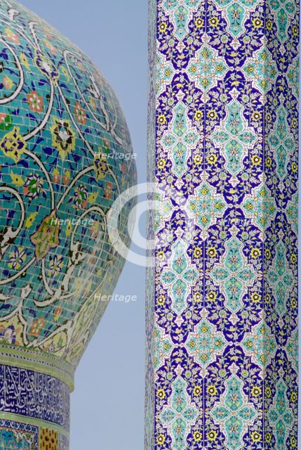 Tilework on the Al Bloushi Mosque, Jabriya, Kuwait. Creator: Tony Evans.