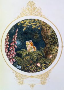 Till on a green fern's nodding crest 1870. Creator: AFL