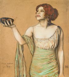 Tilla Durieux (1880-1971) as Circe, 1912. Creator: Stuck, Franz, Ritter von (1863-1928)