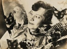 Tilla Durieux with exotic animals, 1920s. Creator: Stone, Sasha (1895-1940)