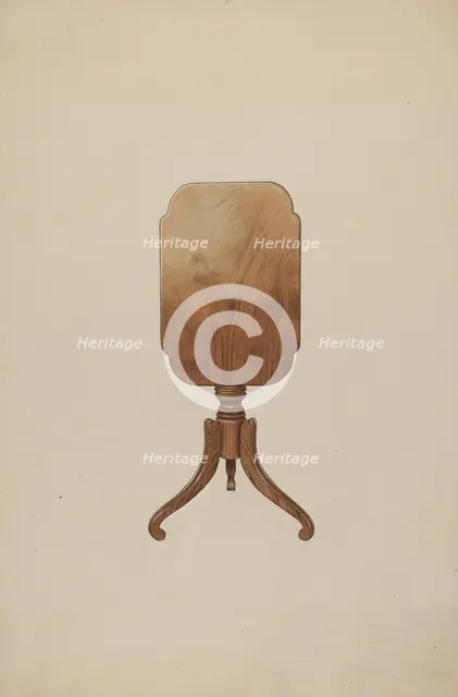 Tilt Top Table, 1937. Creator: Henry Murphy.