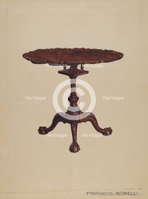 Tilt-top Table, c. 1936. Creator: Francis Borelli.