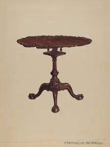 Tilt-top Table, c. 1936. Creator: Francis Borelli