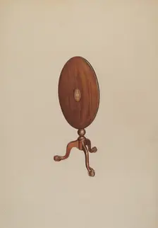 Tilt Top Table, c. 1937. Creator: Dorothy Handy