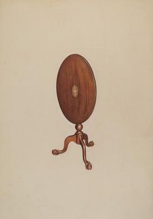 Tilt Top Table, c. 1937. Creator: Dorothy Handy