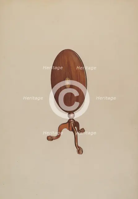 Tilt Top Table, c. 1937. Creator: Dorothy Handy.