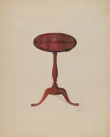 Tilt Top Table, c. 1937. Creator: Herbert Marsh