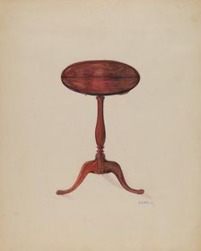 Tilt Top Table, c. 1937. Creator: Herbert Marsh